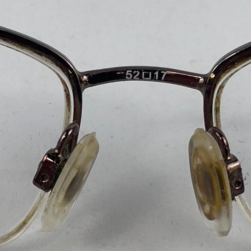Anne Klein AK5003-208 Women Eyeglasses Frame Brown Plastic Half Rim 52-17-140 mm